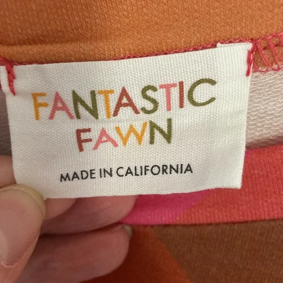 New Fantastic Fawn Bright Multicolor Geometric Oversized Top Shirt SZ SMALL - Picture 3 of 6